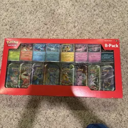 Pokemon TCG Prismatic Evolutions Costco 8 Mini-Tin Bundle Factory Sealed - Image 1