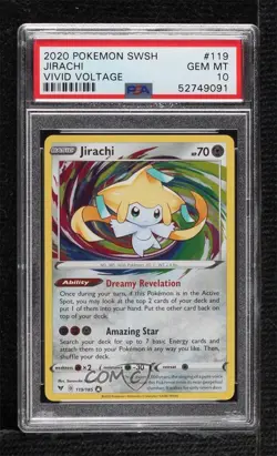 Amazing Rare - Jirachi Pokemon Sword & Shield Vivid Voltage PSA 10 GEM MT - Image 1