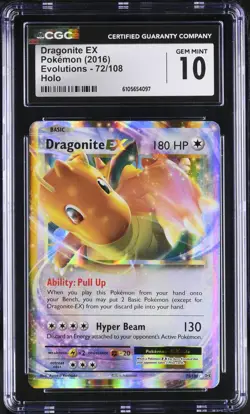 Pokemon 2016 Dragonite EX Evolutions 72/108 CGC 10 - Image 1