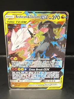 Pokemon Reshiram & Zekrom GX 157/236 Sm-Cosmic Eclipse Holo - Image 2