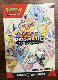 Pokemon TCG Prismatic Evolutions Booster Bundle 6 Packs New/Seal - Image 1