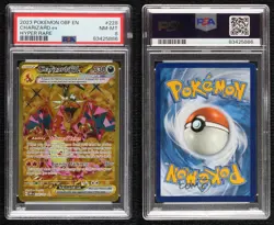 Hyper Rare - Charizard ex Pokemon Scarlet & Violet: Obsidian Flames OBF PSA 8 - Image 3