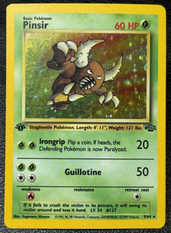 Pinsir 9/64 - 1st Edition Holo Rare - Vintage Pokemon TCG: Jungle - LP/MP - Image 1