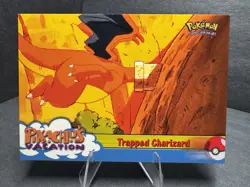 Pokemon TCG: 1999 Topps Pokemon tthe First Movie Trapped Charizard (Blue logo) - Image 1