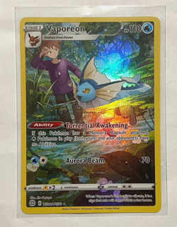 2022 Pokemon SWSH Brilliant Stars Vaporeon Trainer Gallery Holo #TG02/TG30 - Image 1