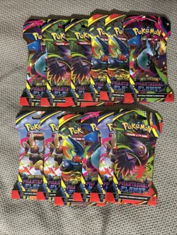 Lot Of 12 Pokemon Mega Evolution Phantasmal Flames Sleeved Booster Packs - Image 1