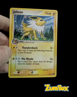 2006 Jolteon 3/17 POP Series 3 LP Holo Rare English Pokemon TCG Swirl | Vtg - Image 1