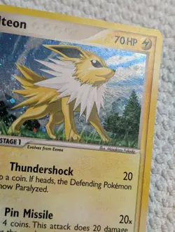 2006 Jolteon 3/17 POP Series 3 LP Holo Rare English Pokemon TCG Swirl | Vtg - Image 3