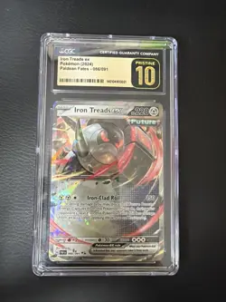 Pokemon Iron Treads ex Holo #066/091 Paldean Fates 2024 - CGC 10 PRISTINE - Image 1