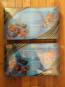 Pokemon Lot 2 Phantasmal Flames Mega Charizard x Ex UPC Premium Collection NEW - Image 2