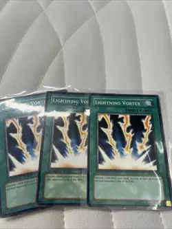 3x Lightning Vortex 1st Edition Common Structure Deck: Spellcaster's Judg - Image 1
