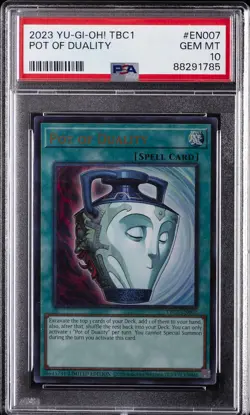 2023 YU-GI-OH! TBC1-THE POT COLL #EN007 POT OF DUALITY PSA 10 - Image 1