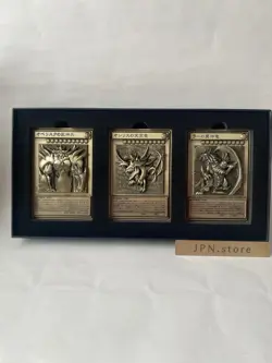 YuGiOh Duel Monsters Egyptian God Relief Set Obelisk Osiris Ra Zinc alloy Japan - Image 1