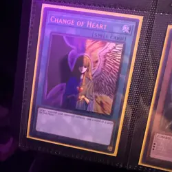 Yugioh Change of Heart RA01-EN050 Prismatic Ultimate Rare 1st Edition - Image 1
