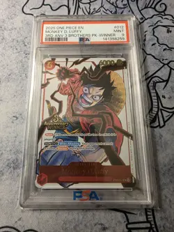 PSA 9 Mint 3rd Anniversary Winner Monkey.D.Luffy ST01-012 - Image 2