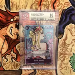 2025 ONE PIECE PROMOS ILLUSTRATION BOX VOL.2 #074 BLACK MARIA bgs 10 - Image 1