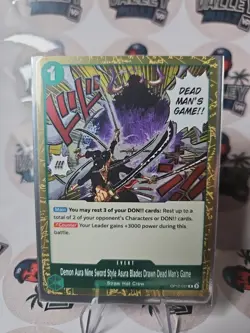 Demon Aura Nine Sword Style Asura Blades Drawn Dead Man's Game OP12-037 Legacy - Image 1