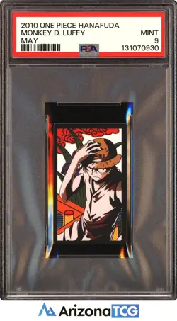 One Piece 2010 Monkey D. Luffy May One Piece Hanafuda PSA 9 - Image 1