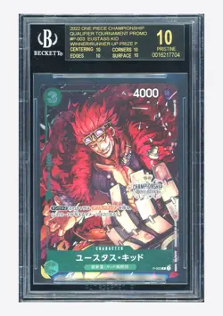 One Piece BGS 10 BLACK LABEL Eustass Kid Promo 2022 P-003 Winner Prize Japanese - Image 1