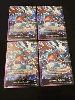 4 One Piece Monkey.D.Luffy OP09-061 ST26 Leader Foil NM - Image 1