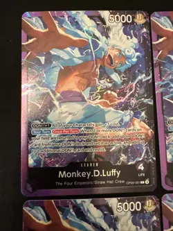 4 One Piece Monkey.D.Luffy OP09-061 ST26 Leader Foil NM - Image 2