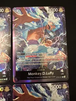4 One Piece Monkey.D.Luffy OP09-061 ST26 Leader Foil NM - Image 3