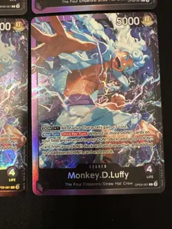 4 One Piece Monkey.D.Luffy OP09-061 ST26 Leader Foil NM - Image 5