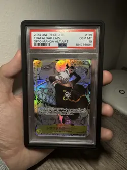 PSA 10 One Piece TCG JP Trafalgar Law OP10-119 Alternate Art Manga - Image 1