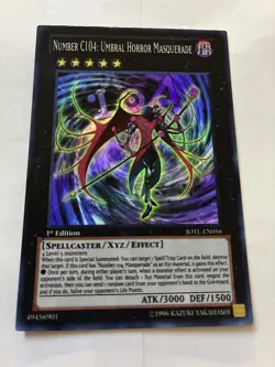 Yugioh JOTL-EN056 Number C104: Umbral Horror Masquerade Super Rare 1st Ed NM - Image 1