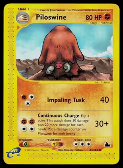 Pokemon Card - Piloswine Skyridge 43/144 Non Holo - Image 1