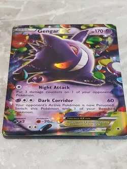 Pokemon TCG Gengar EX 34/119 Phantom Forces Ultra Rare Card - Image 2