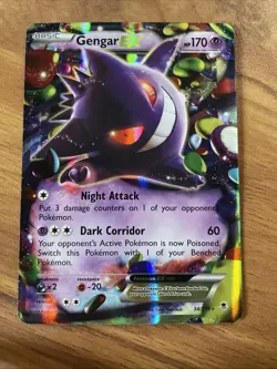 Pokemon TCG Gengar EX Phantom Forces Holo Card 34/119 Near Mint Condition - Image 1