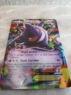 Pokemon TCG Gengar EX 34/119 Phantom Forces Ultra Rare Card - Image 2