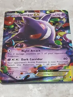 Pokemon TCG Gengar EX 34/119 Phantom Forces Ultra Rare Card - Image 2
