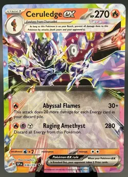 Ceruledge ex 036/191 Sv08: Surging Sparks Holo Rare Pokemon TCG NM - Image 1