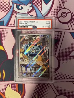Pokemon Card - Squirtle Stellar Crown Illustration Rare Card 148/142 - PSA 9 - Image 1