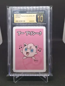 CGC PRISTINE 10 Jigglypuff Pokemon Playing Cards JPN Old Maid - Image 1