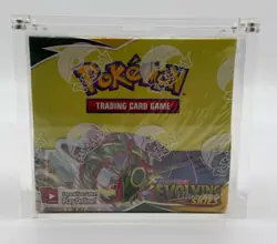 Pokemon TCG Sword and Shield Evolving Skies Booster Box Sealed w/ Acrylic Case - Image 1