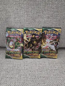 3 Pokemon TCG Sword & Shield Evolving Skies Booster Packs 820650808777 - Image 2