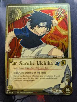 Naruto CCG Sasuke Uchiha #415 Gold - Naruto Card CCG TCG Bandai - Image 1