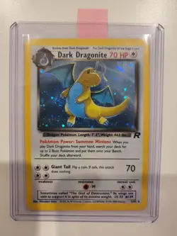 Pokemon TCG Cards Dark Dragonite 5/82 Team Rocket Holo Rare NM Swirl! - Image 1