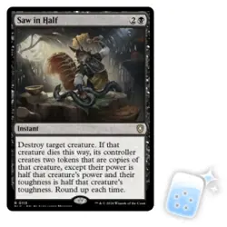 SAW IN HALF Bloomburrow: Commander Magic MTG MINT CARD - Image 1