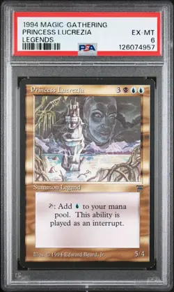 MTG - Princess Lucrezia - Legends Magic - Graded PSA 6 - Image 1
