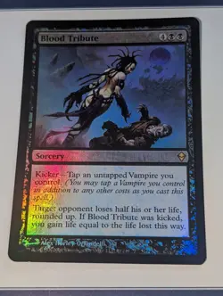 MTG | Blood Tribute | Zendikar | Foil | Moderately Played | English - Image 1