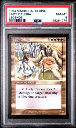 MTG - Lady Caleria - Legends Magic - Graded PSA 8 - Image 1