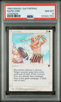 MTG - Rapid Fire - Legends Magic - Graded PSA 8 - Image 1