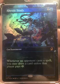 Rhystic Study (Anime Borderless) Wilds of Eldraine: Enchanting Tales Foil MTG - Image 1
