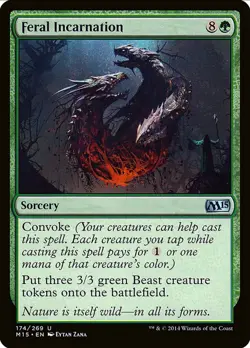 X 1 Feral Incarnation NM M15 174 M15 MTG Magic The Gathering - Image 1
