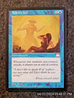 Teferi's Veil Weatherlight NM Blue Uncommon MAGIC THE GATHERING CARD (DS3D1F5) - Image 1