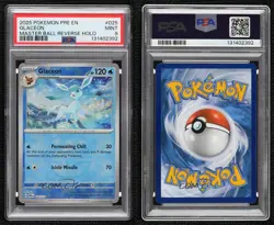 Glaceon Master Ball Foil Pokemon Prismatic Evolutions PRE PSA 9 MINT - Image 3